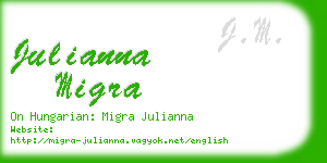 julianna migra business card